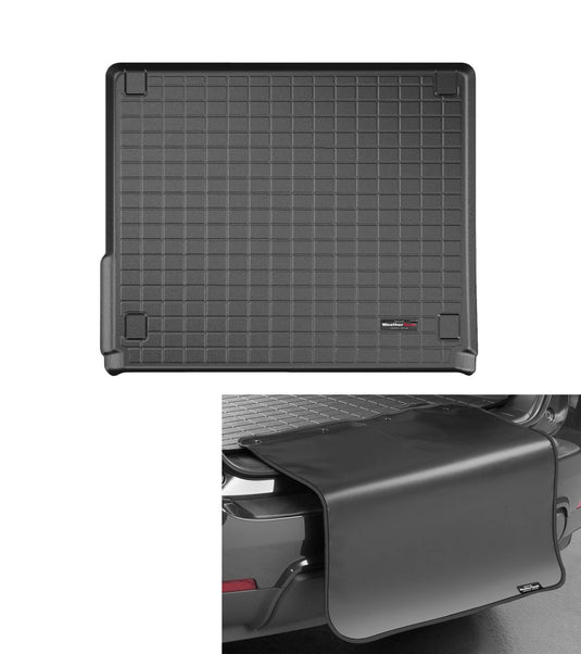 Weathertech Cargo Trunk Liner with Bumper Protector for VW Touareg - Behind 2nd Row w/Bumper Protector (40508SK), Black