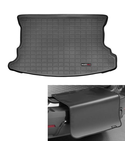 Weathertech Cargo Trunk Liner with Bumper Protector for Kia Sportage, Tucson, Behind 2nd Row w/Bumper Protector (40275SK), Black