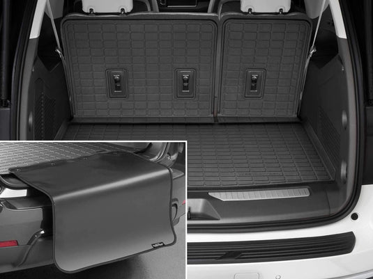 WeatherTech SeatBack Cargo Liner HP for Cadillac Escalade ESV, Yukon XL, Escalade-V ESV - Behind 3rd Row w/Bumper Protector (401466IMSK), Black