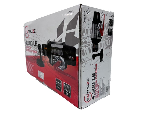 Enthuze 4500-lb 12V DC Electric Winch for Powersports & UTVs