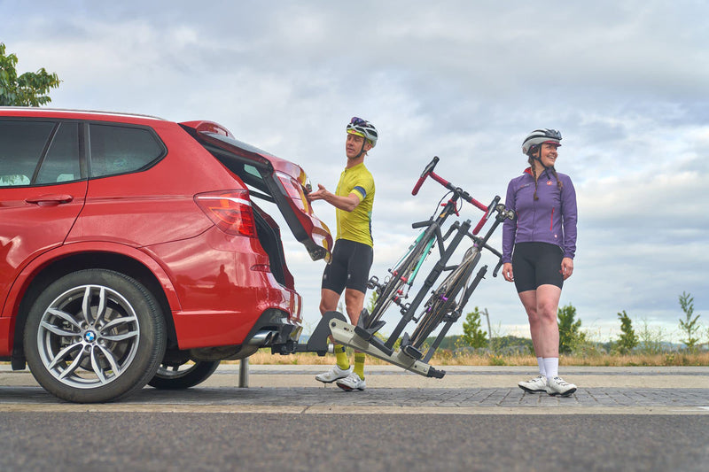 Chargez l&#39;image dans la visionneuse de la galerie, Porte-vélos d&#39;attelage à plateau réglable à 4 niveaux de qualité supérieure Yakima StageTwo de 2 po, Vapor
