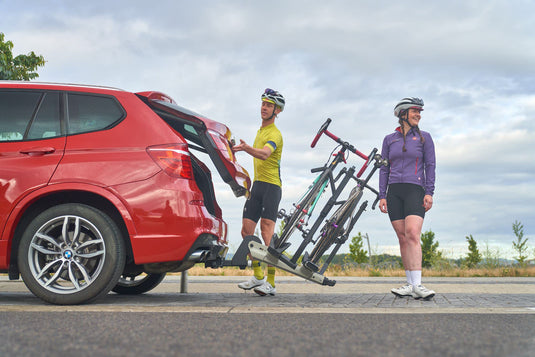 Porte-vélos d'attelage à plateau réglable à 4 niveaux de qualité supérieure Yakima StageTwo de 2 po, Vapor