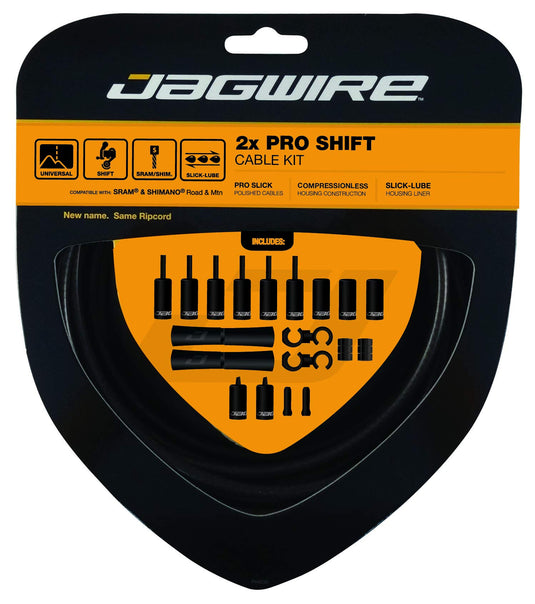 Jagwire PCK509 2X Pro Shift Gear Cable Set, Stealth Black, One Size - RACKTRENDZ