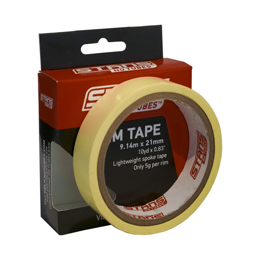 Notubes Rim Tape for Stans Ztr Rims 60yd x 21mm 55m, AS0004 Wheels, Yellow, 21mm x 54840mm - RACKTRENDZ