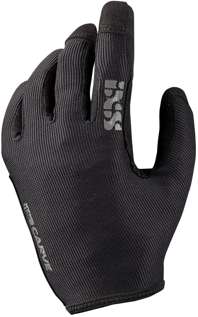 Chargez l&#39;image dans la visionneuse de la galerie, IXS Unisex Carve Gloves - Silicone Grippers and Slip on Design with Touchscreen/Biking/Hiking Compatible (Black/Medium) - RACKTRENDZ
