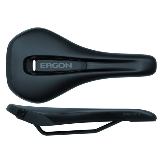Ergon - SM Enduro Comp Ergonomic Comfort Bicycle Saddle | for All Mountain, Gravity, DH and Enduro Bikes | Mens | Small/Medium | Stealth Black - RACKTRENDZ