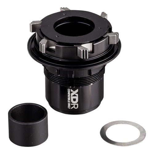 Spank Hex SRAM XDR Aluminium Anti-Bite Rear Hub Freewheel Body + Spacers Accessories Adult Unisex Black, Standard - RACKTRENDZ