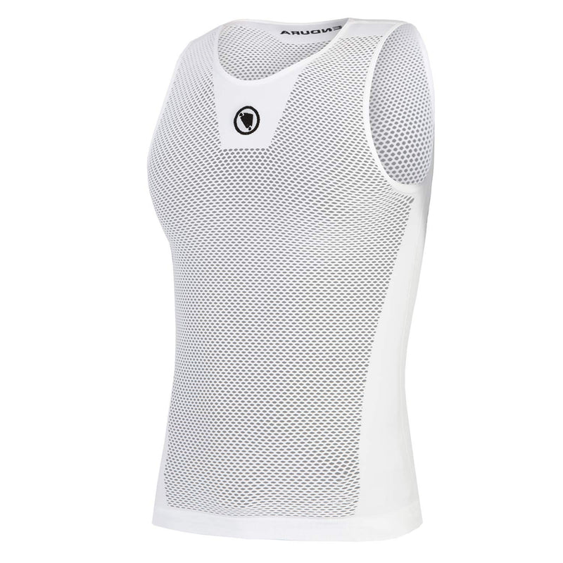 Chargez l&#39;image dans la visionneuse de la galerie, Endura Men&#39;s Fishnet Sleeveless Cycling Baselayer II White, Large - RACKTRENDZ
