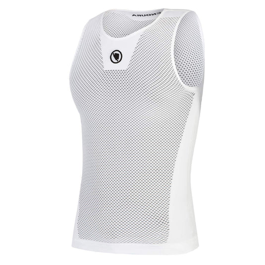 Endura Men's Fishnet Sleeveless Cycling Baselayer II White, Large - RACKTRENDZ