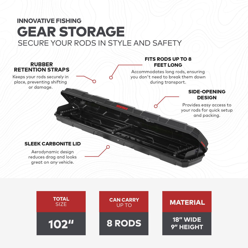 Load image into Gallery viewer, Yakima, TopWater Rooftop Fishing Rod Box, Carries Up to 8 Fully-Rigged Rods
