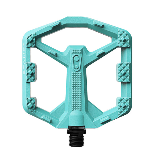 Crankbrothers Stamp 0 Flat Pedals for MTB & BMX Bikes, Lightweight Composite Body, Enhanced Grip with 12 Pins, Turquoise, Small