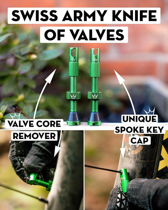 Peatys Valve Tubeless Pv Mk2 60Mm Aly Emerald - RACKTRENDZ