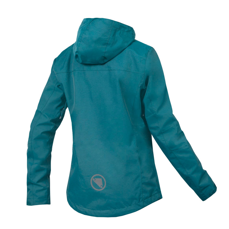 Chargez l&#39;image dans la visionneuse de la galerie, Endura Women&#39;s Hummvee Waterproof Hooded MTB Cycling Jacket, Deep Teal, X-Small - RACKTRENDZ
