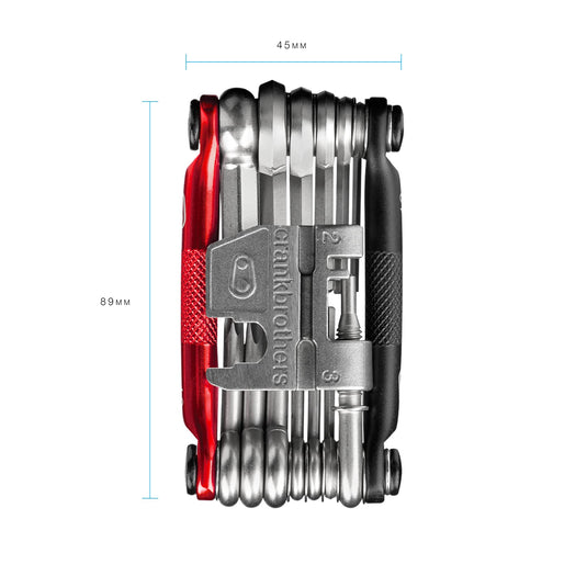 Crank Brothers 19 Multi Tool, Black/Red