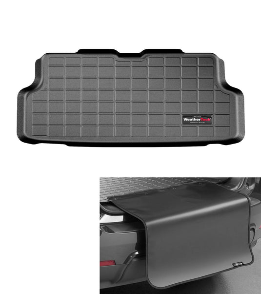 Weathertech Cargo Trunk Liner with Bumper Protector for MINI Convertible, Cooper, Trunk with Bumper Protector (40782SK), Black