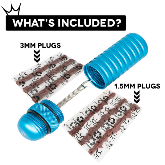 Peaty's Holeshot Tubeless Puncture Plugger Kit, Turquoise - RACKTRENDZ