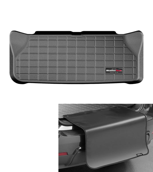Weathertech Cargo Trunk Liner with Bumper Protector for MINI Cooper - Trunk with Bumper Protector (40789SK), Black