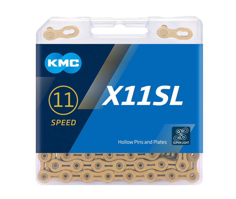 Chargez l&#39;image dans la visionneuse de la galerie, KMC X11SL 11 Speed Chain, Ti-Ni Gold, 118 Link - RACKTRENDZ
