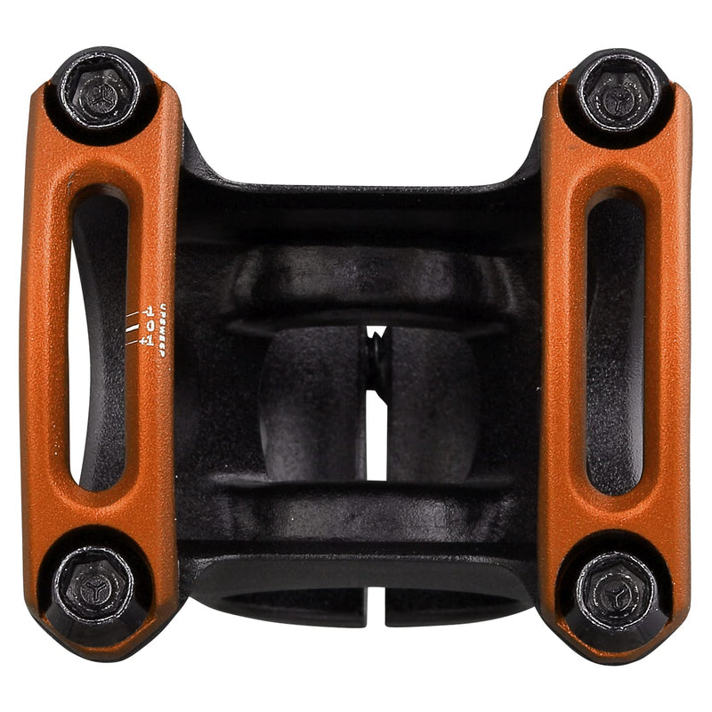 Chargez l&#39;image dans la visionneuse de la galerie, SPANK Split Enduro Trail Shotpeen Anodized Bicycle Stem (43mm), Universal Fit, Cycling Stem, Mountain Bike Stem, Bar Clamp, Shotpeen Anodized Stem, CNC-optimised (Orange) - RACKTRENDZ
