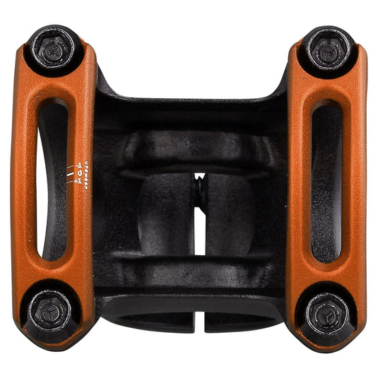 SPANK Split Enduro Trail Shotpeen Anodized Bicycle Stem (43mm), Universal Fit, Cycling Stem, Mountain Bike Stem, Bar Clamp, Shotpeen Anodized Stem, CNC-optimised (Orange) - RACKTRENDZ