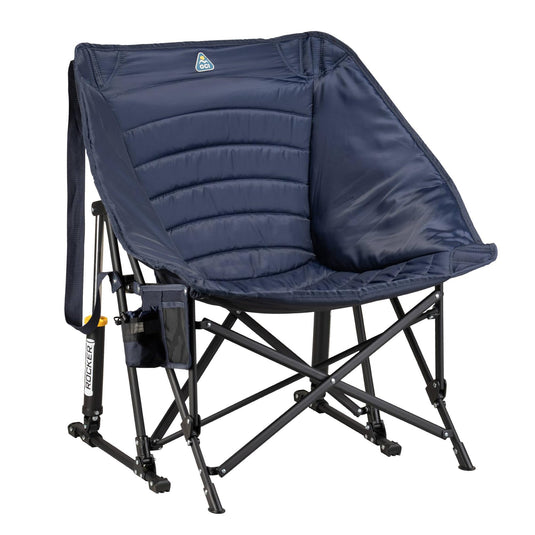 GCI Outdoor Freestyle Puff Rocker Portable Rocking Outdoor Camping Chair, Navy