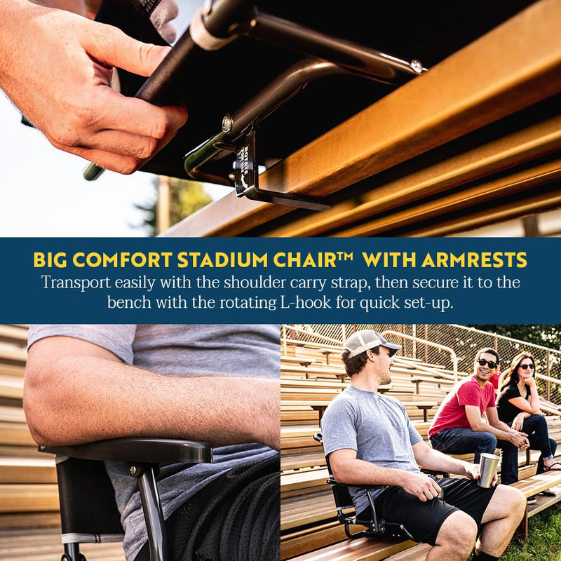 Chargez l'image dans la visionneuse de la galerie, CHAISE DE STADE BIG COMFORT NOIRE
