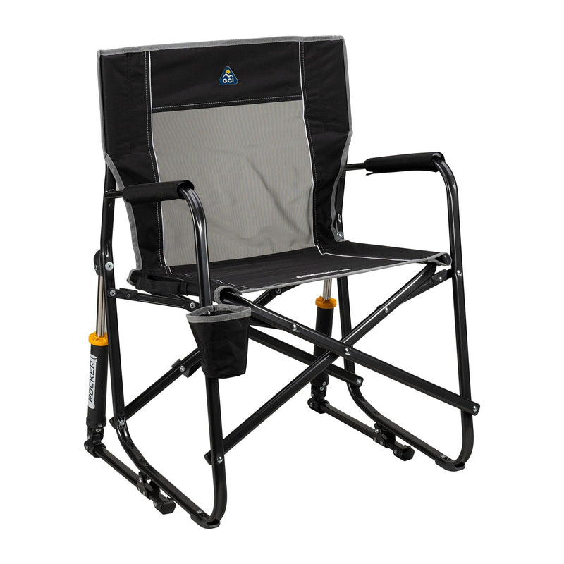Load image into Gallery viewer, GCI Outdoor Freestyle Rocker Portable Rocking Chair &amp; Outdoor Camping Chair, Black
