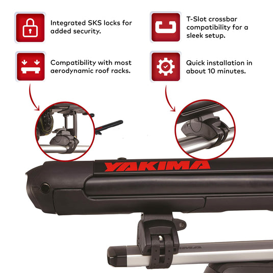 Yakima FatCat EVO 4 Ski Rack, Black