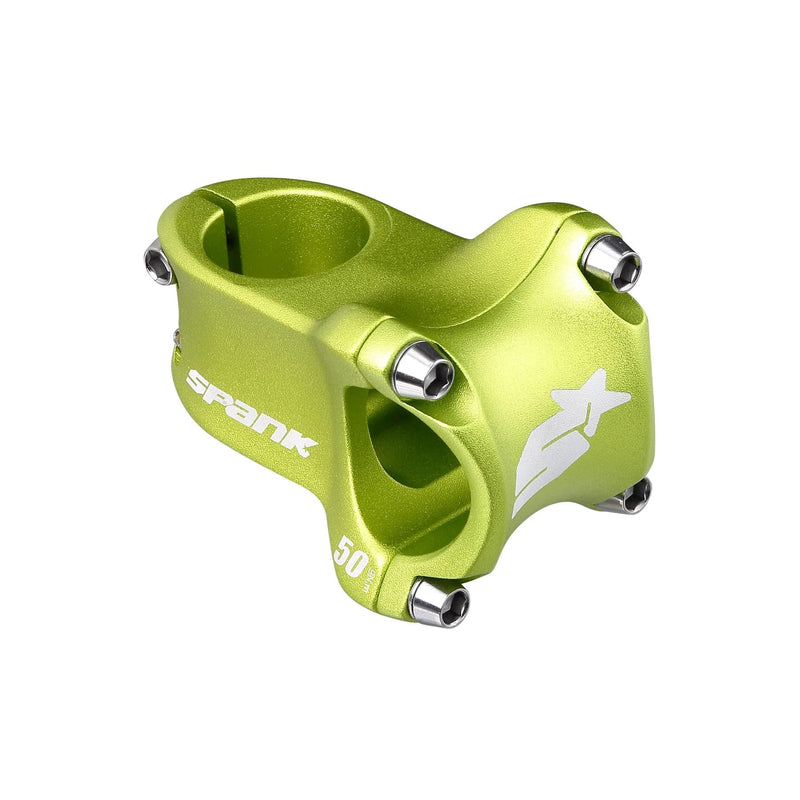 Chargez l&#39;image dans la visionneuse de la galerie, SPANK Spike Race 2 Shot-Peen Anodized MTB Bicycle Stem (Green, 35mm), Lightweight and Strong Alloy Stem for Mountain Bike, Mountain Bike Stem Short Handlebar, Stem for Most Bicycle, Cycling - RACKTRENDZ
