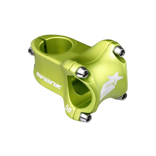 SPANK Spike Race 2 Shot-Peen Anodized MTB Bicycle Stem (Green, 35mm), Lightweight and Strong Alloy Stem for Mountain Bike, Mountain Bike Stem Short Handlebar, Stem for Most Bicycle, Cycling - RACKTRENDZ