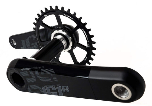 Ethirteen LG1 Race Carbon Crank (83mm) 165mm Blk - Black - RACKTRENDZ