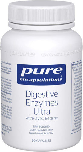 Digestive Enzymes Ultra with Betaine HCl - Vegetarian Digestive Enzyme Supplement to Support Protein, Carb, Fiber & Dairy Digestion* - 90 Capsules