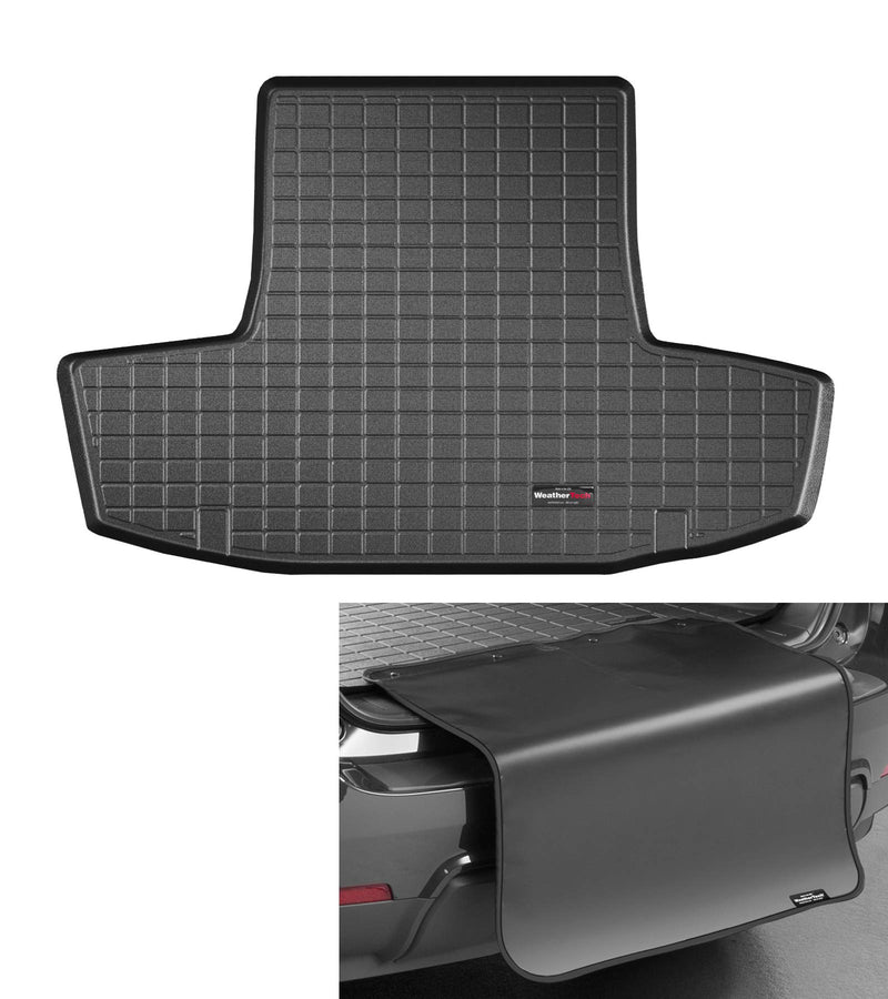 Load image into Gallery viewer, WeatherTech Cargo Trunk Liner for Lexus GS 430, GS 300, GS 350/GS 460 - Trunk with Bumper Protector (40277SK) Black
