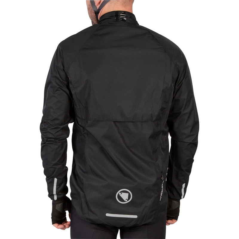 Chargez l&#39;image dans la visionneuse de la galerie, Endura Xtract Waterproof Cycling Jacket II - Men&#39;s Lightweight &amp; Packable Black, Large - RACKTRENDZ
