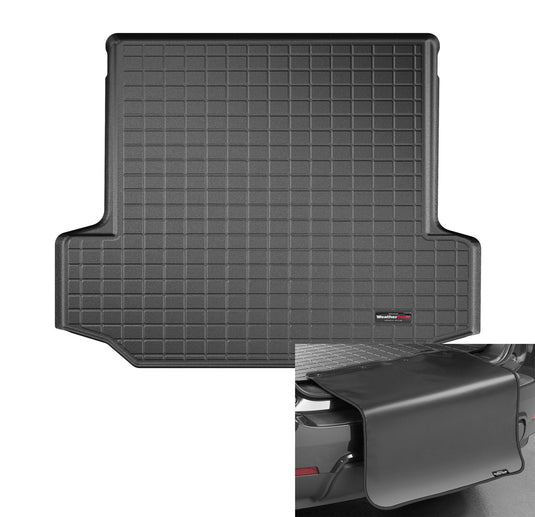 Weathertech Cargo Trunk Liner with Bumper Protector for BMW 6-Series Gran Turismo - Behind 2nd Row w/Bumper Protector (401103SK), Black
