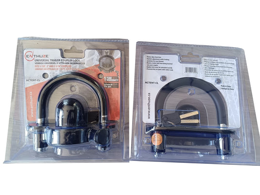 Enthuze Universal Trailer Coupler Lock - Fits 1-7/8”, 2”, and 2-5/16” Couplers