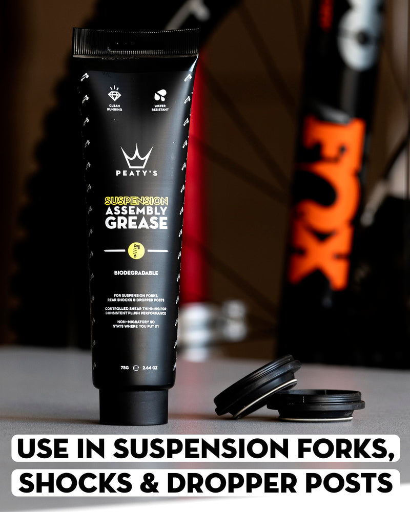 Load image into Gallery viewer, Peaty&#39;s Bike Suspension Assembly Grease (75g) - Premium Plush Performance Paste Butter, Fork, Shock, Dropper Post, Controlled Shear Thinning for Consistent Smooth Function, Road Gravel Mountain Bikes - RACKTRENDZ
