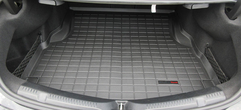 Load image into Gallery viewer, WeatherTech Cargo Liner Custom-Fit Trunk Mat - Compatible with 2018-2023 Mercedes Benz E-Class/AMG Coupe with Burmester Sound System Raised Edge, Non-Slip, Easy to Clean - Full Trunk Protection Black
