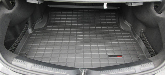 WeatherTech Cargo Liner Custom-Fit Trunk Mat - Compatible with 2018-2023 Mercedes Benz E-Class/AMG Coupe with Burmester Sound System Raised Edge, Non-Slip, Easy to Clean - Full Trunk Protection Black