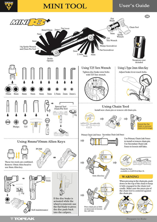 Topeak The Mini 9-Function Bicycle Tool - RACKTRENDZ