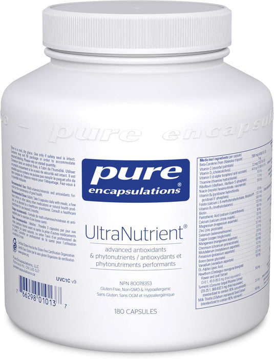 UltraNutrient - Minerals & Multivitamins - Supports Liver & Heart Health* - Supplement for Antioxidants - With Vitamin C, CoQ10 & More - Gluten Free - 180 Capsules