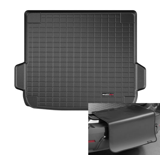 Weathertech Cargo Trunk Liner with Bumper Protector for BMW X4 M, X4 30i, X4 M40i - Behind 2nd Row w/Bumper Protector (401208SK), Black