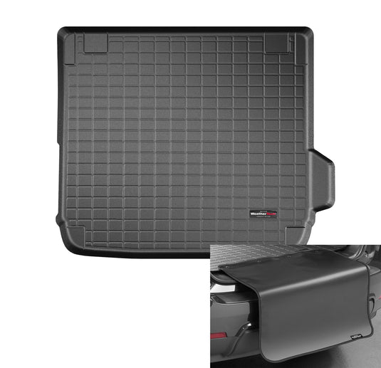 Weathertech Cargo Trunk Liner with Bumper Protector for BMW X4 30i, X4 M Competition, X4 M40i - Behind 2nd Row w/Bumper Protector (401209SK), Black