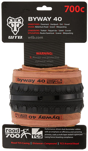 WTB Byway Road 650x47C Folding DNA Tubeless Road Beige Cycling Equipment - RACKTRENDZ