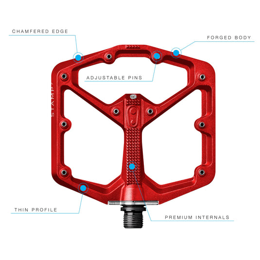 PÉDALE CRNKBRO STAMP7 LRG ROUGE