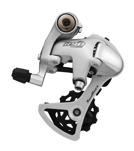 Sunrace RDR91 9-Speed Short Cage Bike Derailleur with Bolt, Silver - RACKTRENDZ