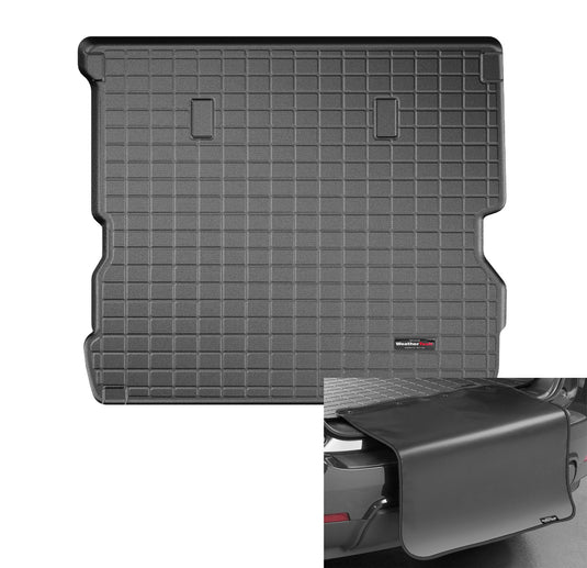 Weathertech Cargo Trunk Liner with Bumper Protector for Land Rover Discovery, Discovery, Behind 2nd Row w/Bumper Protector (401084SK), Black