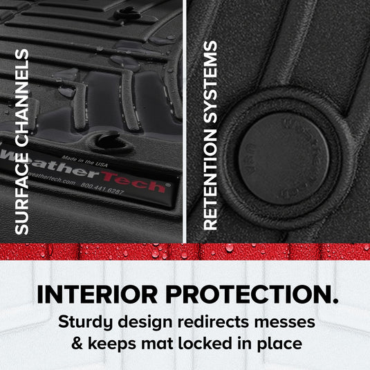 WeatherTech Custom Fit FloorLiner for Ram Truck 1500 / Ram Truck 1500 Classic - 1st & 2nd Row (Grey)