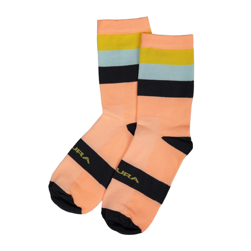 Chargez l&#39;image dans la visionneuse de la galerie, Endura Bandwidth Cycling Sock, Neon Peach, Small-Medium - RACKTRENDZ
