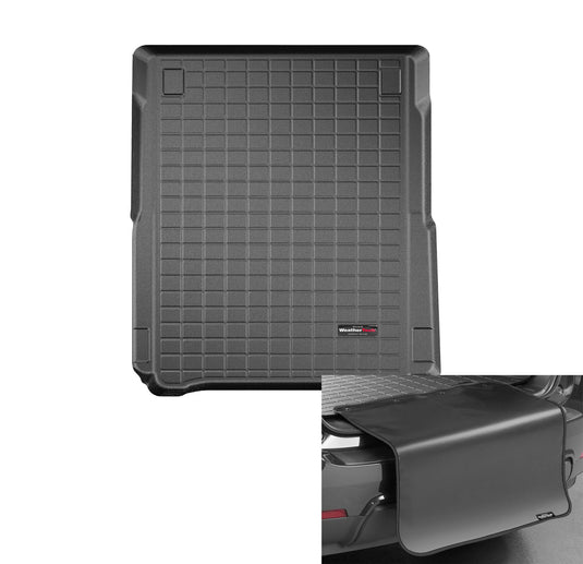 Weathertech Cargo Trunk Liner with Bumper Protector for Porsche® Panamera E-Hybrid - Behind 2nd Row w/Bumper Protector (401185SK), Black